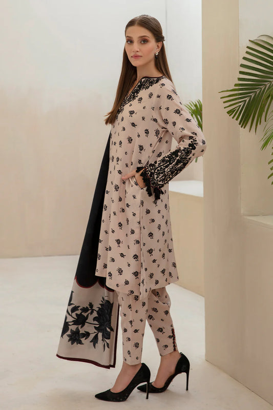 Baroque Unstitched 3pc= Digital Printed Karandi Collection BS1016