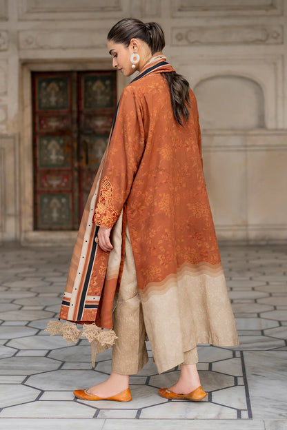 BAROQUE - Unstitched 3PC KARANDI PRINTED SHIRT WITH PRINTED DUPATTA AND TROUSER -BS1003