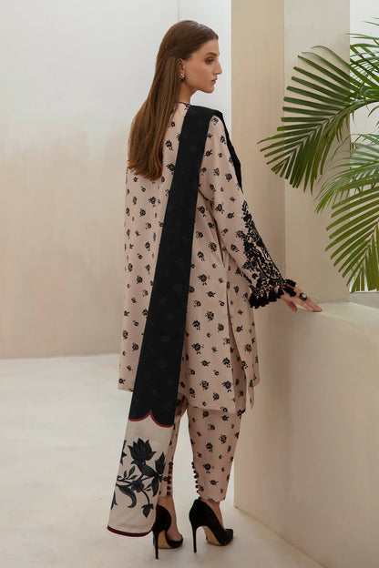 Baroque Unstitched 3pc= Digital Printed Karandi Collection BS1016