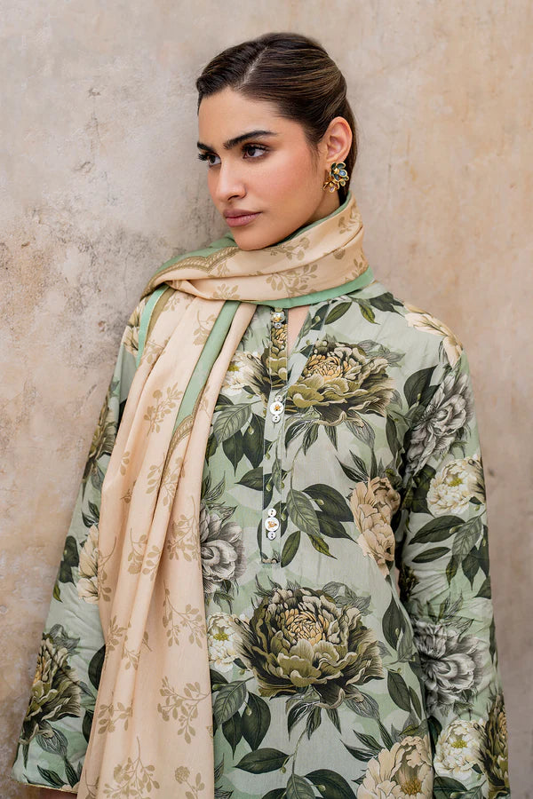 Baroque Unstitched 3pc= Digital Printed Karandi Collection BS1007