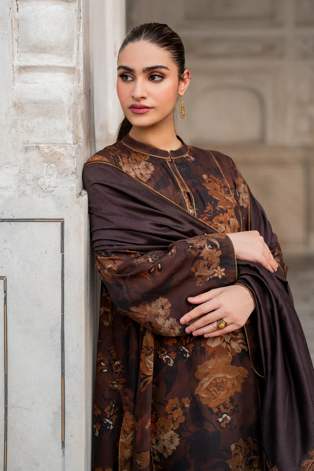 Baroque Unstitched 3pc= Digital Printed Khaddar Collection BS1006