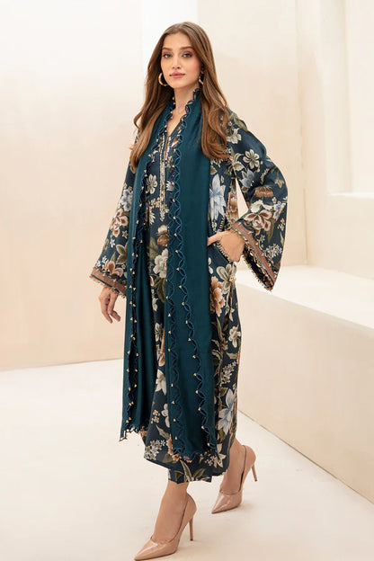 3 Piece Unstitched Digital Printed Khaddar Suit with Shawl-BS1004