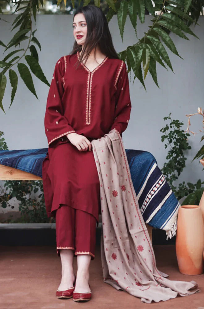 ASLING -UNSTITCHED 3PC AIR-JET DHANAK EMBROIDED COLLECTION BS1009