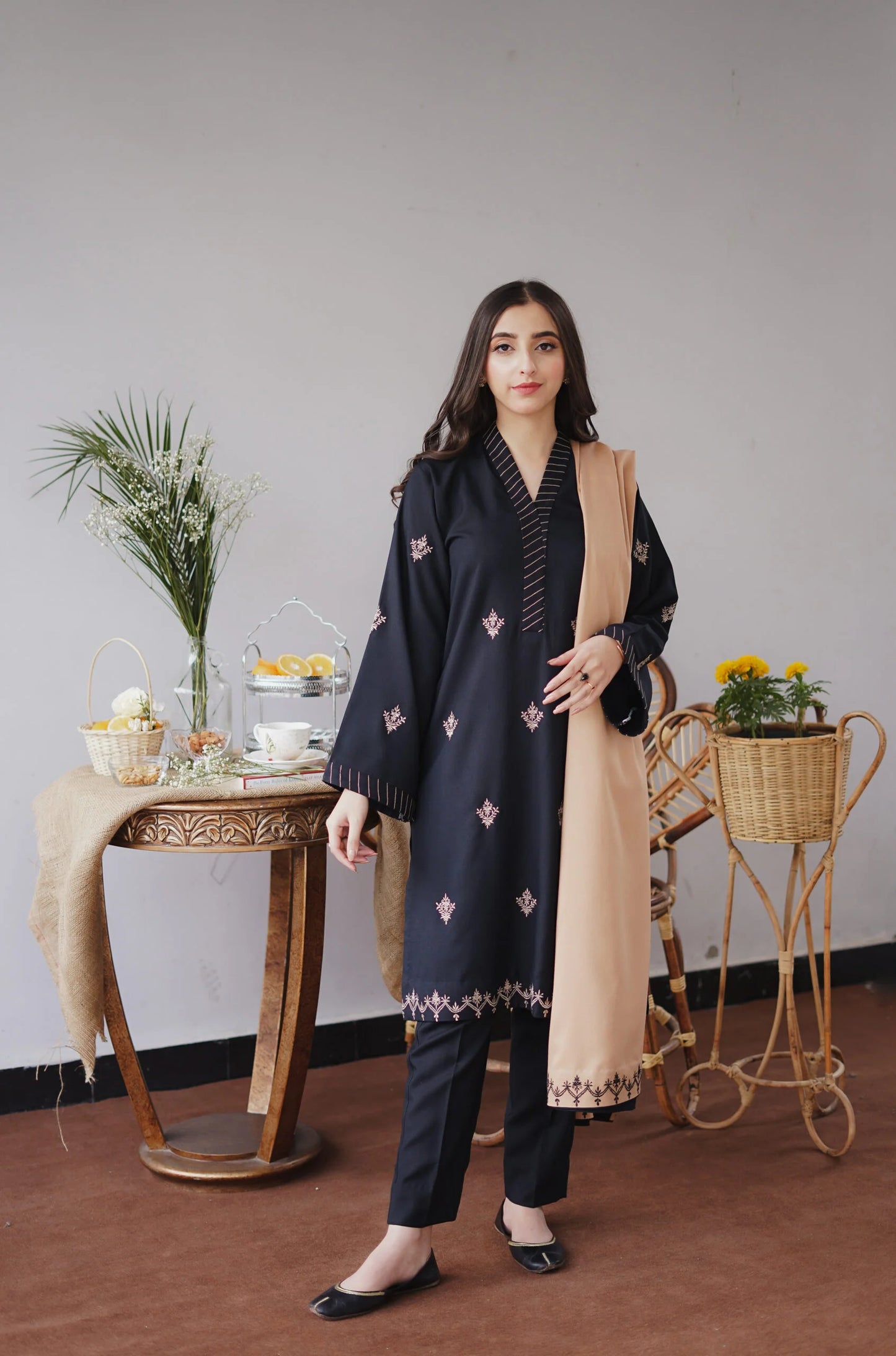 ASLING -UNSTITCHED 3PC AIR-JET DHANAK EMBROIDED COLLECTION BS1013