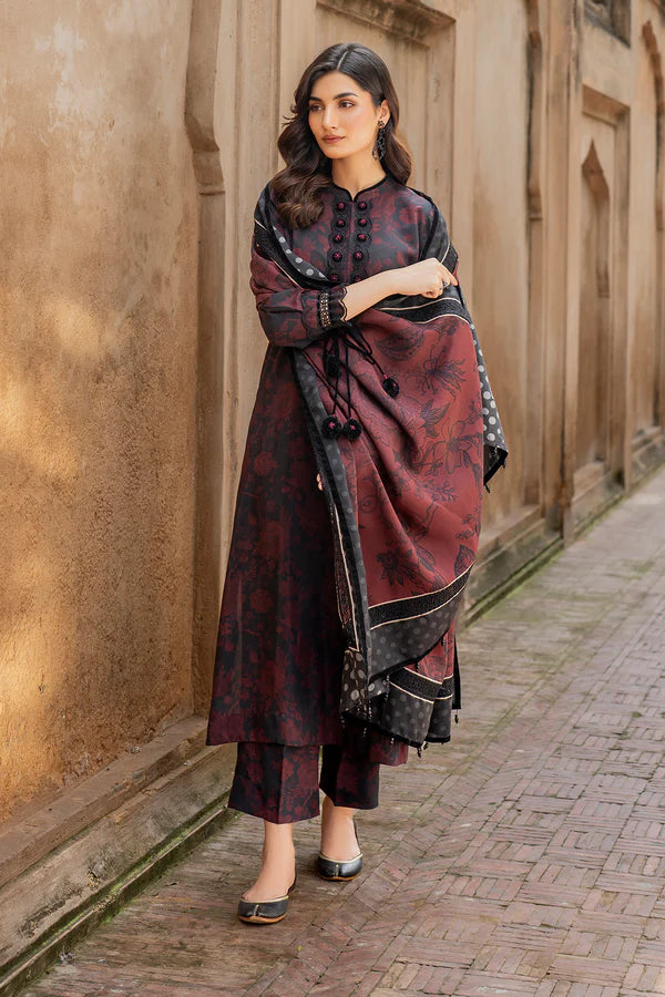 Baroque Unstitched 3pc= Digital Printed Khaddar Collection BS1005