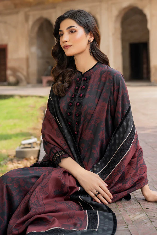 Baroque Unstitched 3pc= Digital Printed Khaddar Collection BS1005